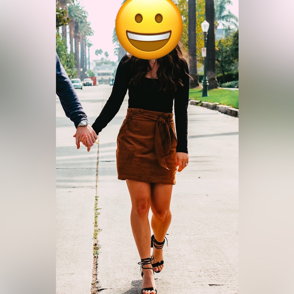 Abercrombie & Fitch brown suede skirt